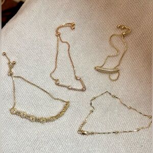 Elegant Gold and Rose Gold Bracelet Set